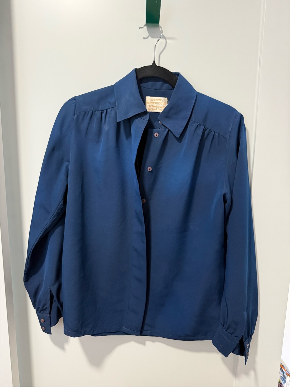 Country Sophisticates by Pendleton Navy Collared Button Shirt